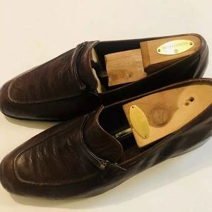 Bally Of Switzerland Brown Leather Loafers Sz 10M